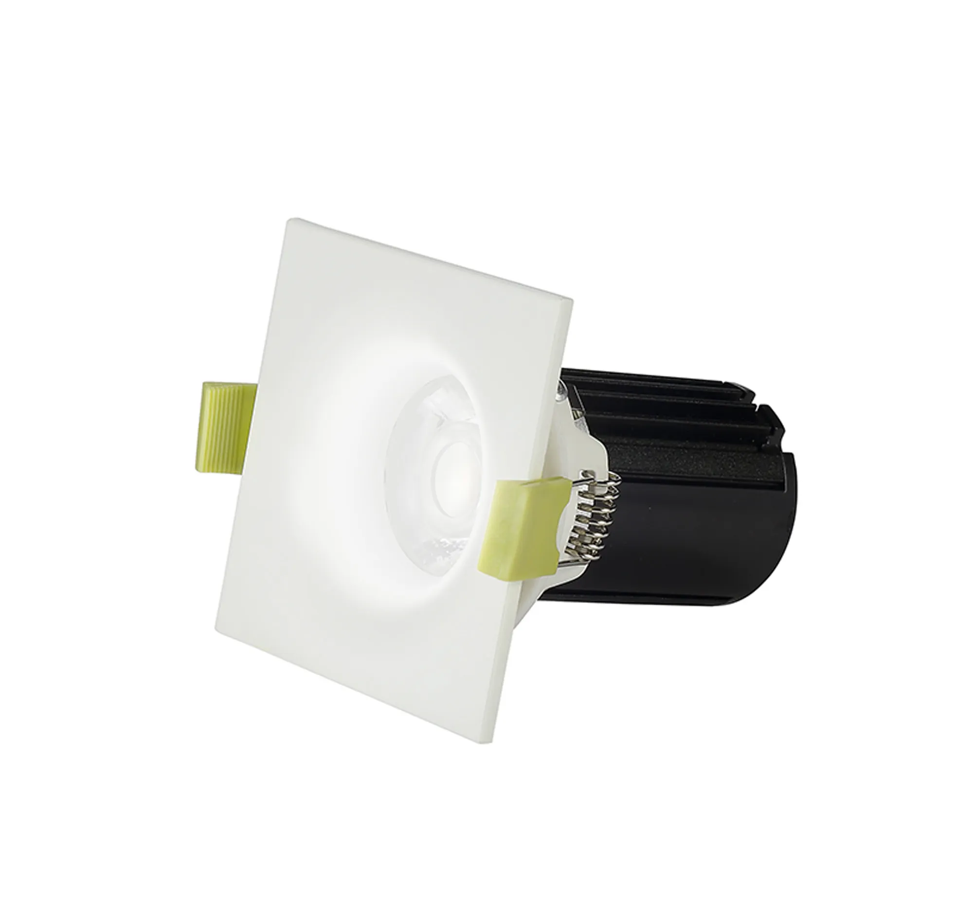 Bruve 9 Tridonic powered 9W 2700K 700lm 36° LED Engine,250mA , CRI>90 LED Engine Matt White Fixed Square Recessed Downlight, Inner Glass cover, IP65 DM201499  Dlux Bruve SQ 9 IP65